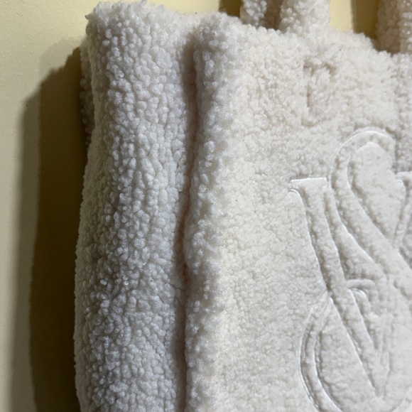Victoria's Secret Cream Plush Tote - Picture 7 of 12